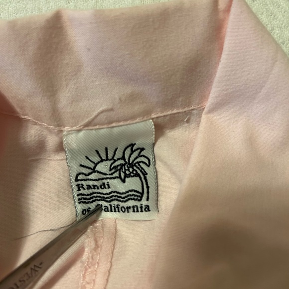 Vintage Randi of California Pink Pastel Floral Sleeveless Romper Belt Size 8 - Picture 6 of 8